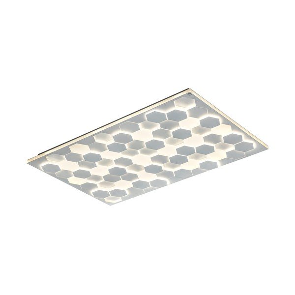 Valge LED laevalgusti hääljuhtimise/mobiilirakenduse juhtimisega, metallist varjuga 70x115 cm Cifavo - CINQUE-image-1
