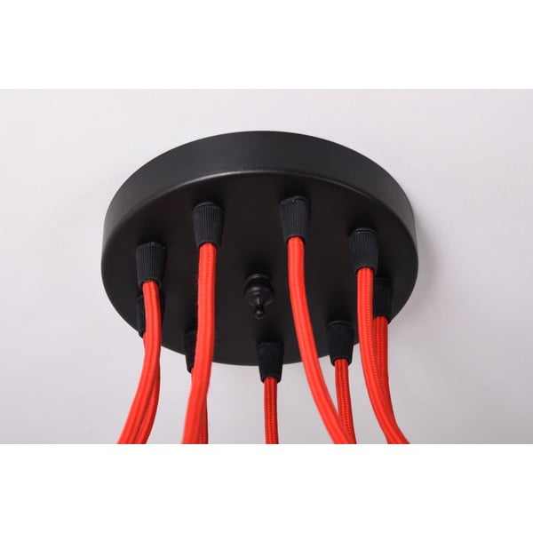 Červené devítiramenné závěsné světlo Filament Style Spider-image-4