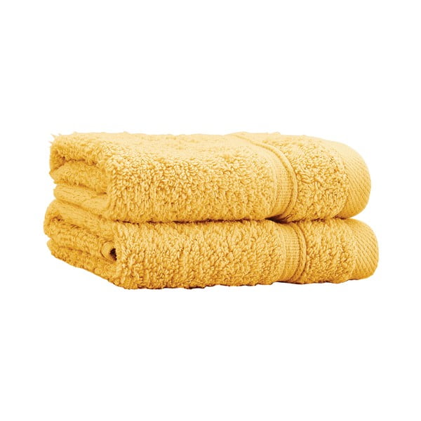 Kollased froteerätikud 2tk komplektis 30x30 cm Zero Twist - Catherine Lansfield