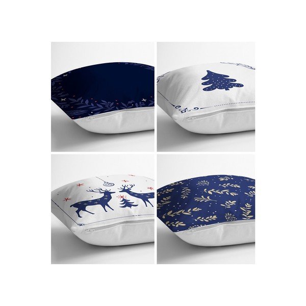 Sini-valged padjapüürid 4 tk 43x43 cm komplektis - Minimalist Cushion Covers-image-1