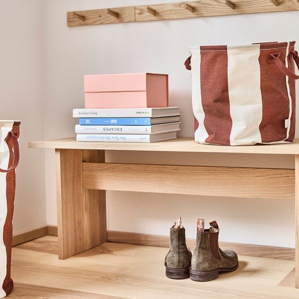 Pruunist riidest pesukorv Kara - OYOY Living Design-image-1