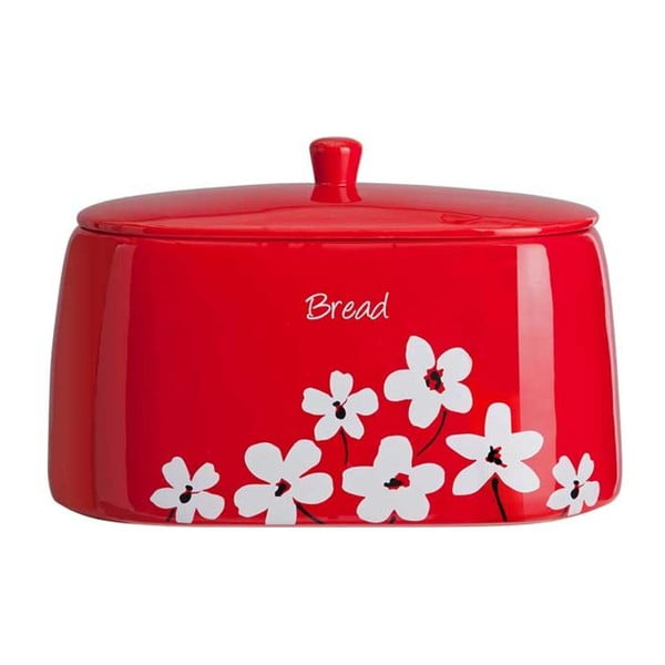 Červený keramický chlebník David Mason