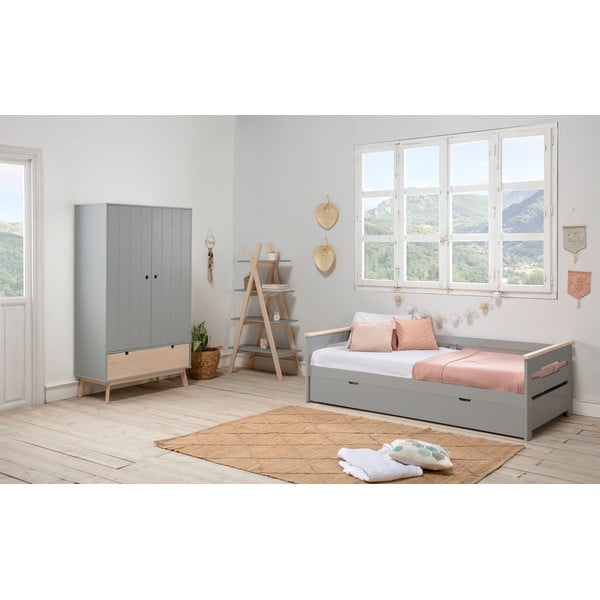 Hall laste riidekapp männipuidust jalgadega Kiara - Marckeric-image-1