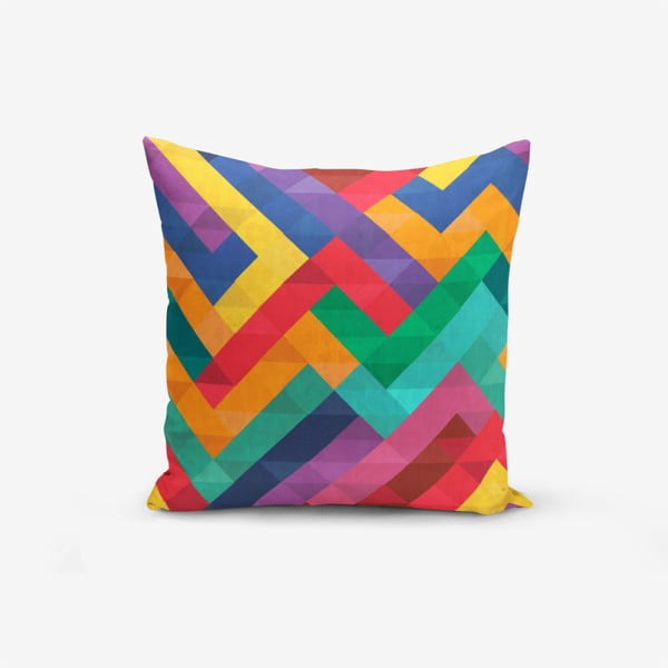 Puuvillasegust padjapüür värviline geomeetriline desen, 45 x 45 cm - Minimalist Cushion Covers