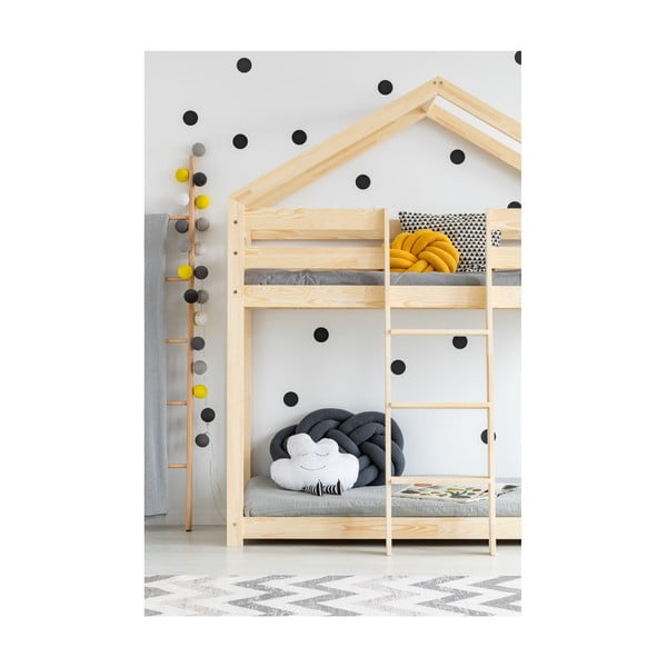 Maja/põrandavoodi laste voodi männipuidust 90x180 cm naturaalses värvitoonis Mila DMP - Adeko-image-2