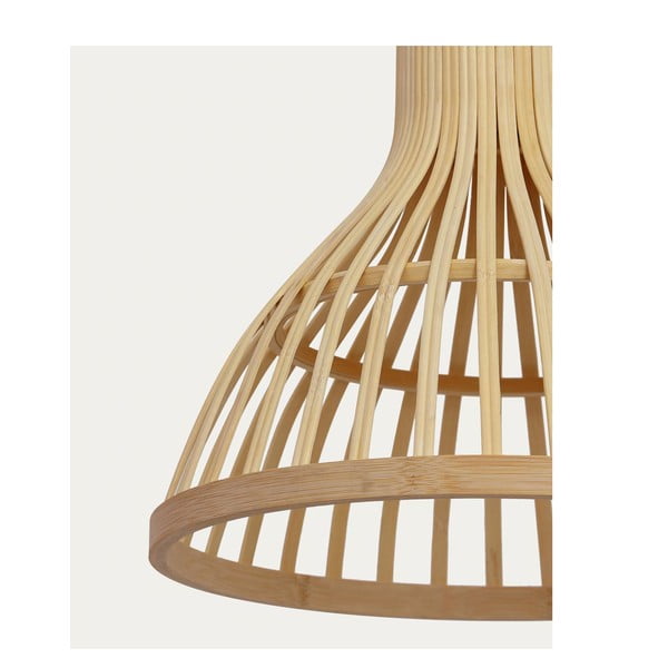 Bambusest lambivarju naturaalses värvitoonis ø 30 cm Nathaya - Kave Home-image-3