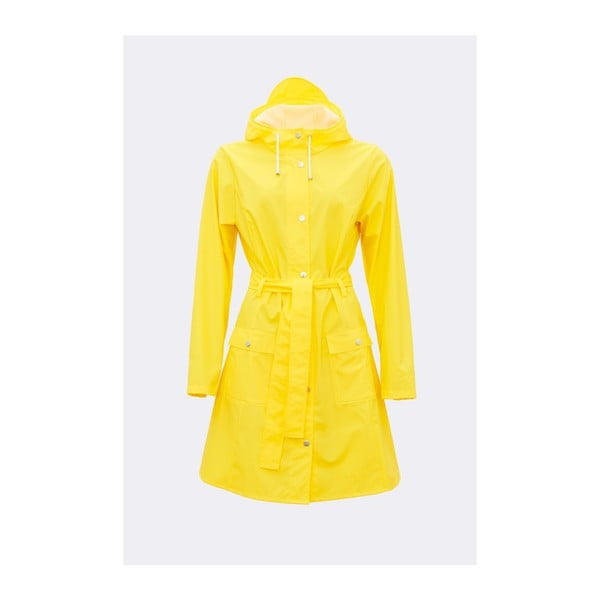 Žlutý dámský plášť s vysokou voděodolností Rains Curve Jacket, velikost L / XL