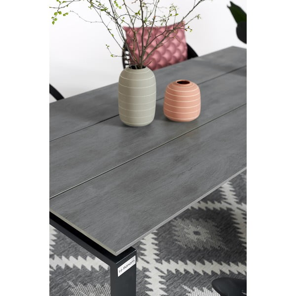 Aia söögikomplekt 6 inimesele musta tooliga Joanna ja lauaga Strong, 210 x 100 cm Strong & Joanna - Bonami Selection-image-1