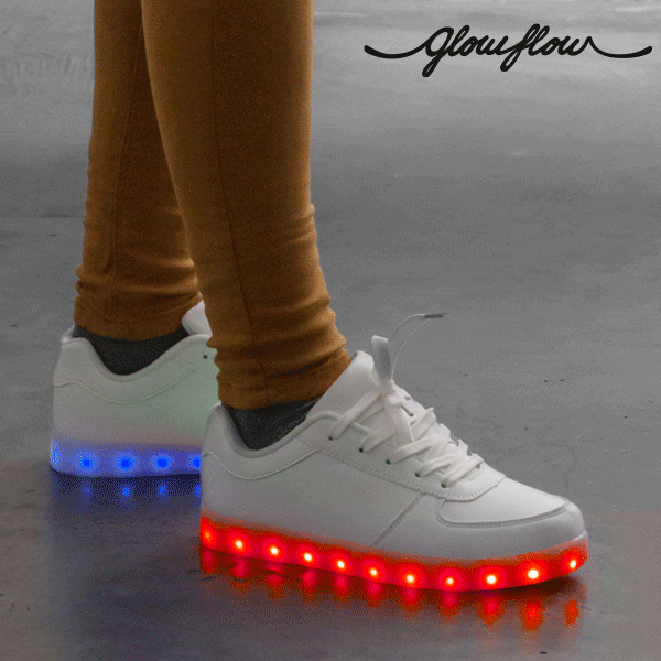 Bílé LED tenisky InnovaGoods GlowFlow Trainers, velikost 40-image-1