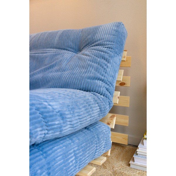 Helesinine kokkupandav velvetist futon-tool Roots - Karup-image-1