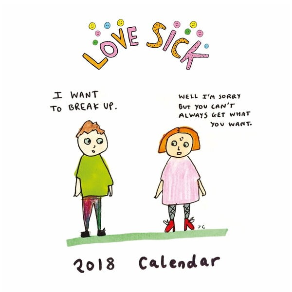 Nástěnný kalendář pro rok 2018 Portico Designs Love Sick