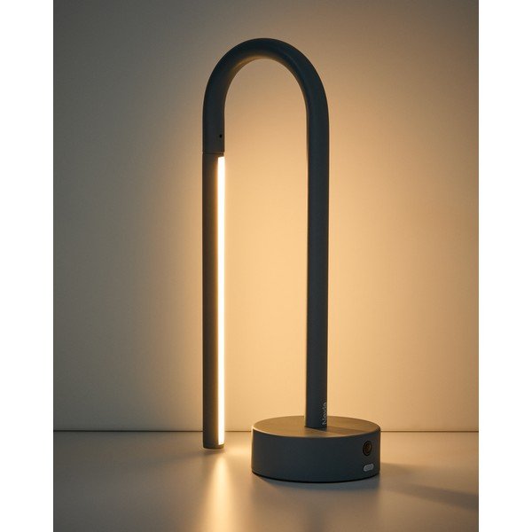 Helesinine metallist LED-laualamp (kõrgus 30 cm) Bow - Kave Home-image-1