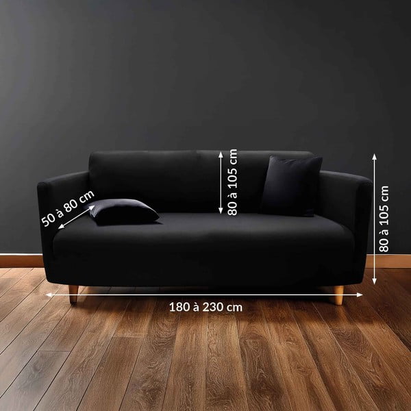 Must 3-kohalise diivani kate Mila - douceur d'intérieur-image-2