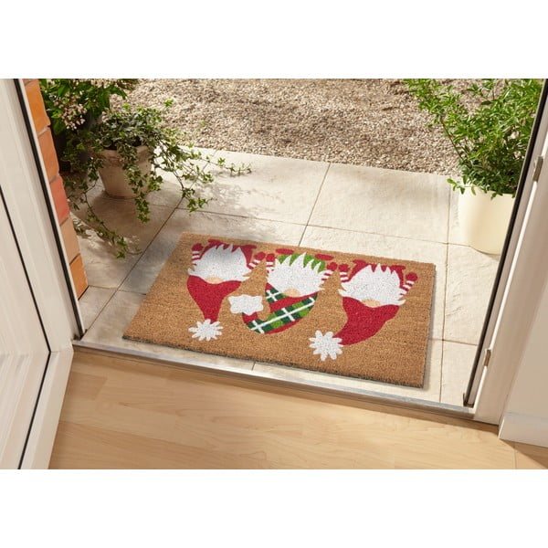 Kookoskiust jõulumotiiviga uksematt 45x75 cm - Hanse Home-image-1