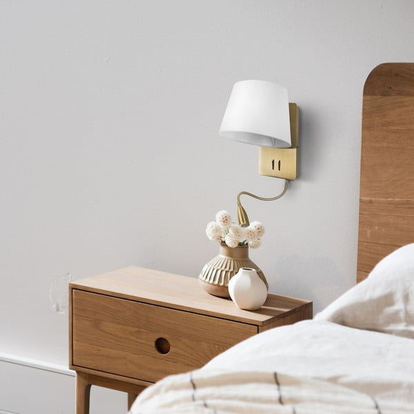 Valge-pronksivärvi seinalamp - SULION-image-1