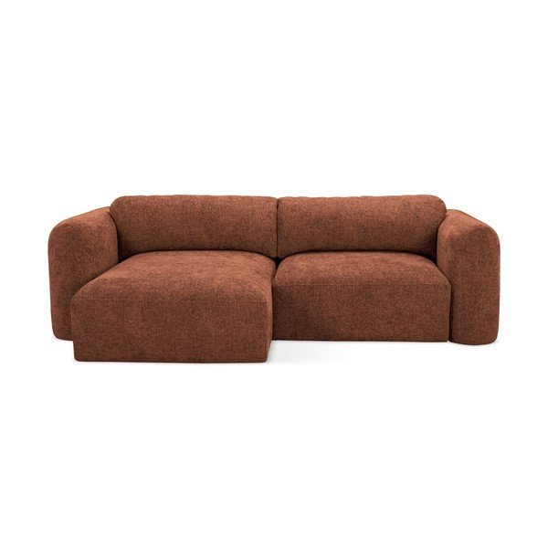 Terrakottapunane panipaigaga šenillist nurgadiivanvoodi (vasak nurk) Mele - Makamii