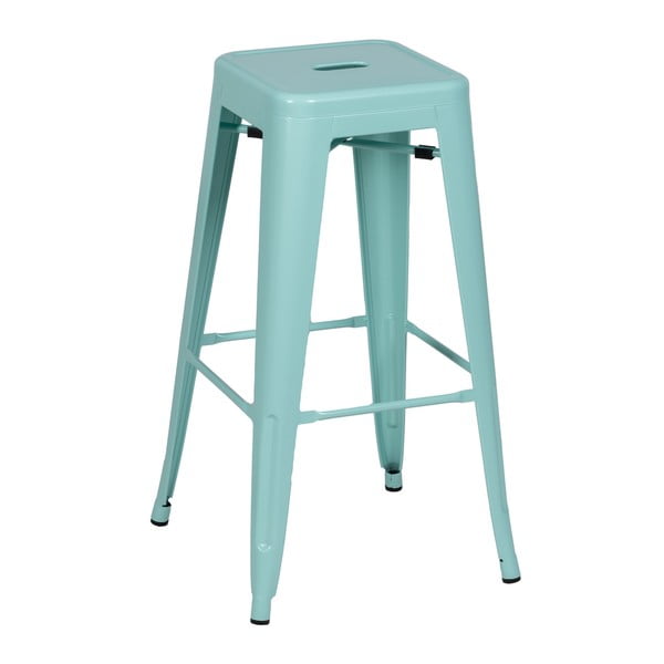 Türkiissinised metallist baaritoolid 2 tk komplektis (istme kõrgus 76,5 cm) - Ixia