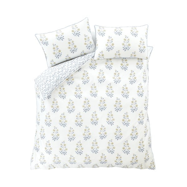 Valge pikendatud voodipesu 230x220 cm Eloise Floral - Bianca