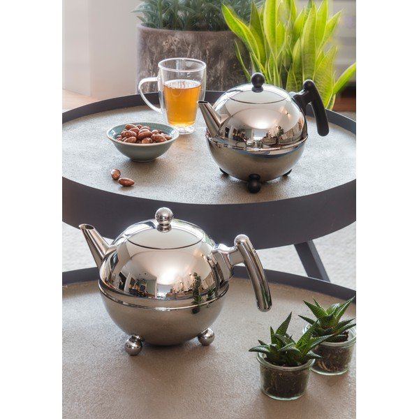 Hõbedane roostevabast terasest teekann 1,2 l Bella Ronde - Bredemeijer-image-2