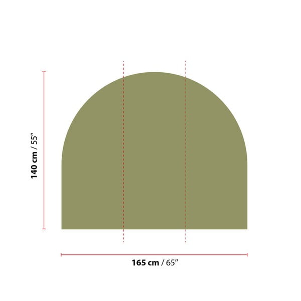 Seinakleebis 165x140 cm Olive Green - Ambiance-image-1
