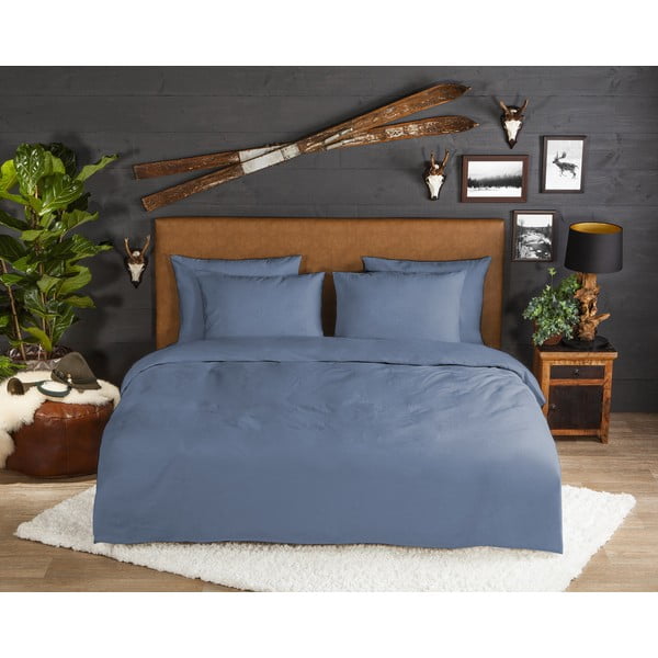 Sinine flanell voodipesu kaheinimesevoodile 200x220 cm - Good Morning-image-1