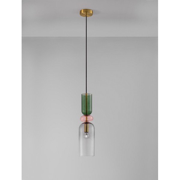 Kuldse värvi klaasist ripplamp, läbimõõduga 11 cm Murano - Nova Luce-image-3