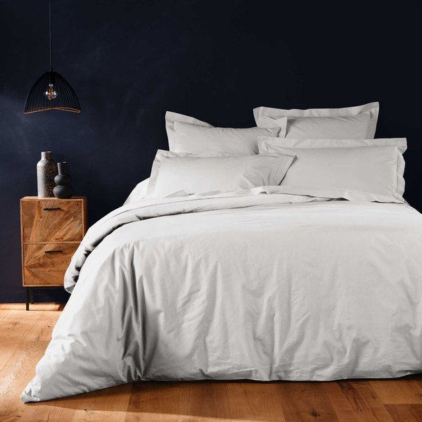 Valge puuvillane tekikott kaheinimesevoodile/pikendatud voodile 240x220 cm Lina - douceur d'intérieur-image-1