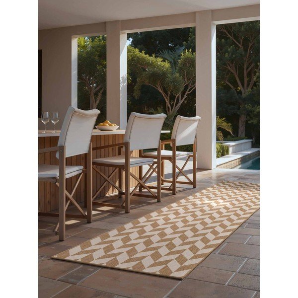 Kreemikas/naturaalne sise- ja välistingimustes kasutatav jooksja 80x200 cm Haringey Terrick - Ted Baker-image-1