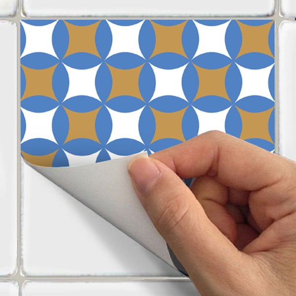 Komplekt 24 seinakleebist Azulejos Ornaments Mosaic, 10 x 10 cm - Ambiance-image-3