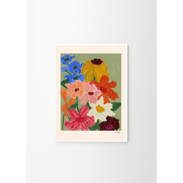 Plakat 50x70 cm Flowers on Sage Green – Carla Llanos - The Plakat Club-image-3