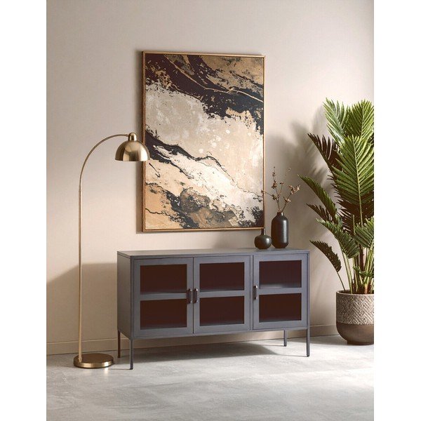 Hall terasest vitriinkapp 140x80x45 cm Acier - Premier Housewares-image-1