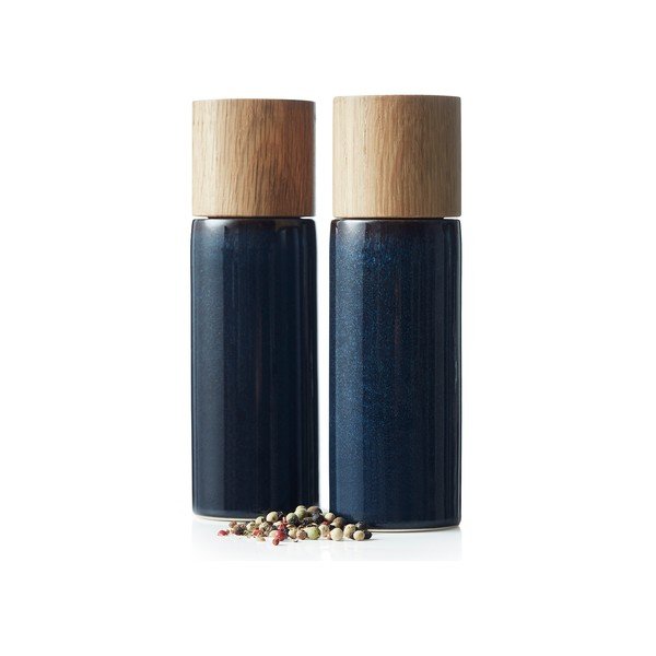 Tumesinine keraamiline pipra- ja soolaveski komplekt  Blue - Bitz-image-3