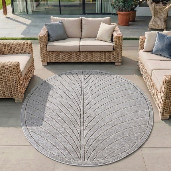 Ümmargune hõbedane vaip sise- ja välistingimustes kasutamiseks, läbimõõduga 160 cm Nova 1204 - Ayyildiz Carpets-image-1