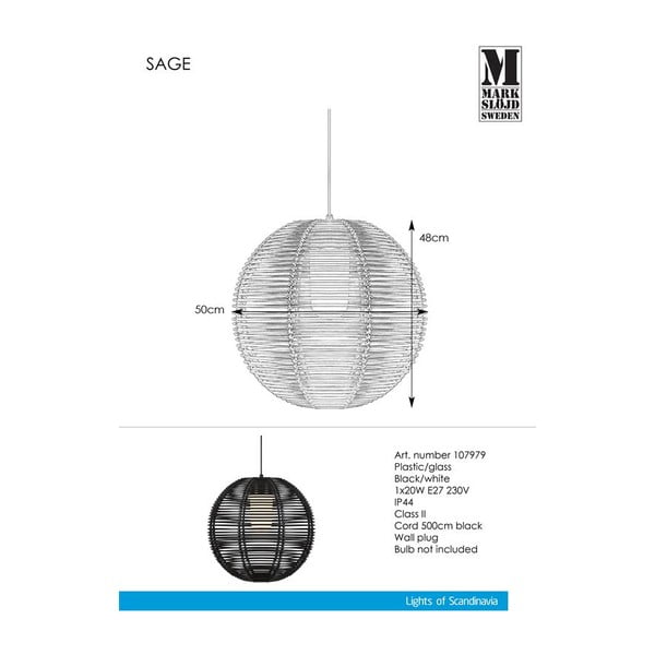 Must rippvalgusti Pendant Pendant Sage - Markslöjd-image-2