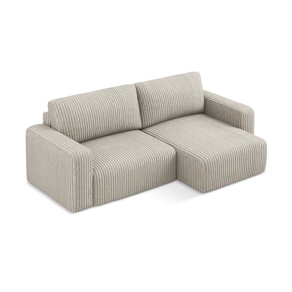 Beež velvetist diivanvoodi/panipaigaga nurgadiivan (parem nurk/diivanvoodiga) Kona - Makamii-image-3