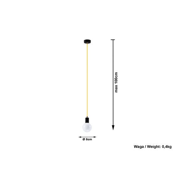 Kollane rippvalgusti Bombilla - Sollux-image-4