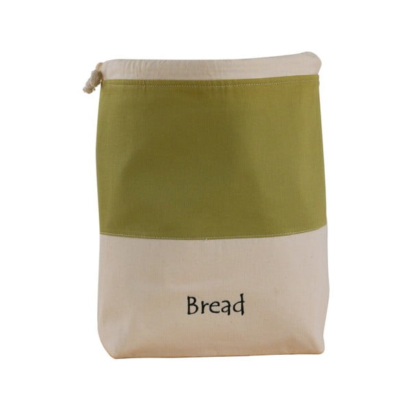 Zeleno-bílý bavlněný vak na chléb Furniteam Bread