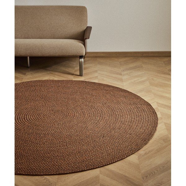 Ümmargune terrakotavärvi sise- ja välisvaip ø 200 cm Despas - Kave Home-image-1