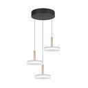 Must-valge-kuldne dimmerdatav LED rippvalgusti klaasist varjuga ø 35 cm Celeste - Trio