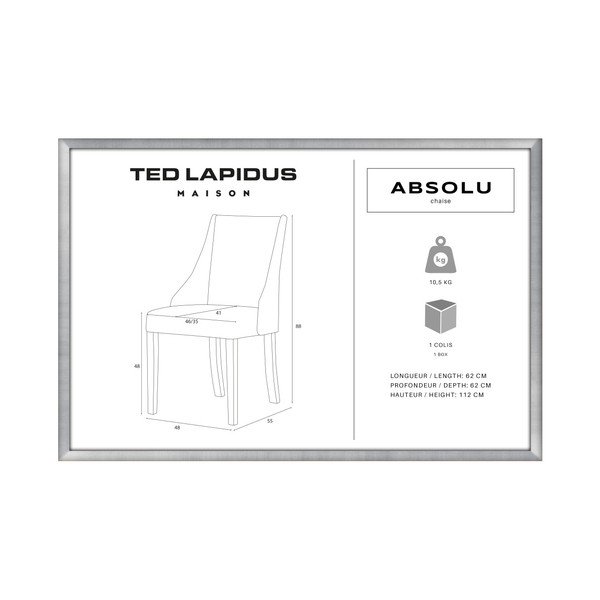 Modrá židle s tmavě hnědými nohami z bukového dřeva Ted Lapidus Maison Absolu-image-3