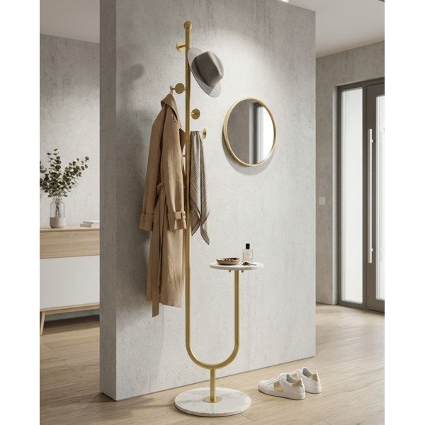 Kuldse värvi metallist riidepuuraam 40x176 cm - Mauro Ferretti-image-1