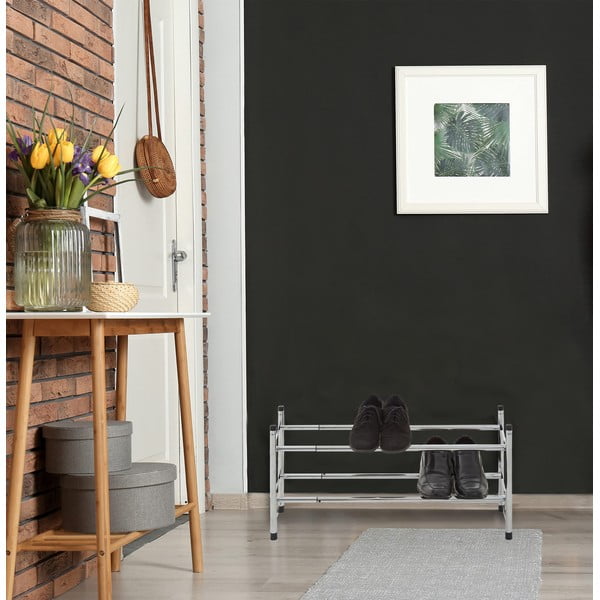 Hõbedane teleskoopiline metallist kingariiul – Premier Housewares-image-1