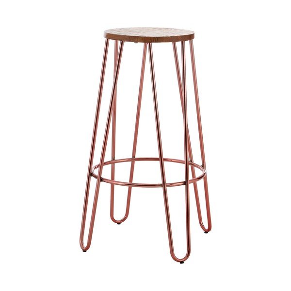 Jalakapuust baaritool naturaalses/roosakuldses värvitoonis (istme kõrgus 75 cm) District - Premier Housewares