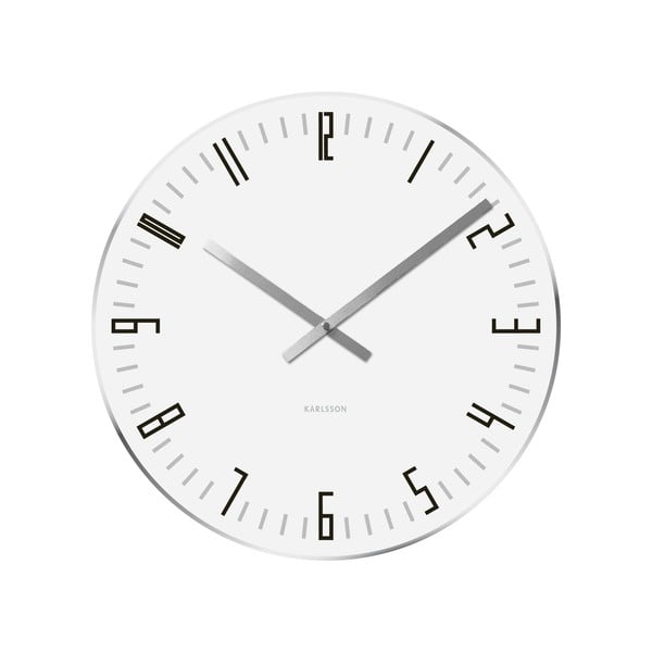 Bílé hodiny Present Time Slim