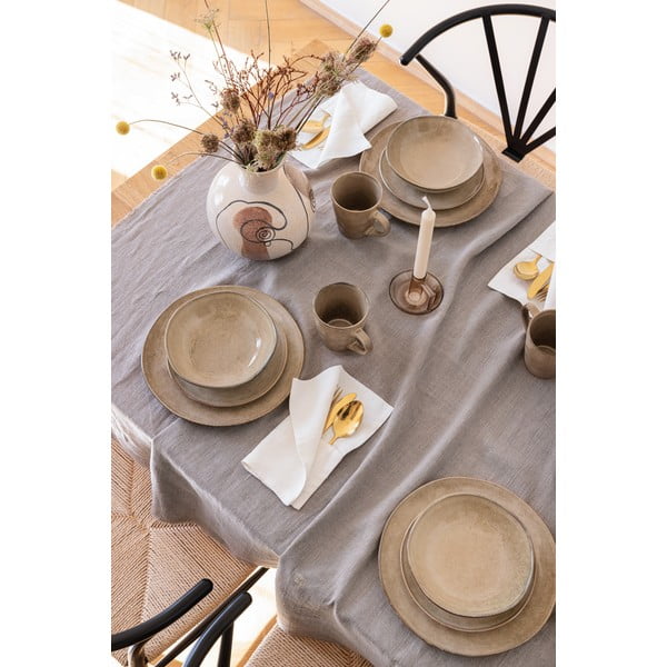 Beež kivikeraamikast õhtusööginõude komplekt 24tk Glosia - Bonami Selection-image-3