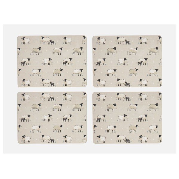 Korgist laualinad 4 tk komplektis 21,5x29 cm Highland Sheep - Cooksmart ®