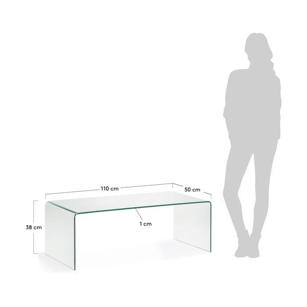 Klaasist diivanilaud 50x110 cm Burano - Kave Home-image-3