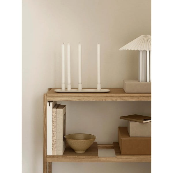 Valge/hõbedane hämardatav lauavalgusti tekstiilist varjuga (kõrgus 36 cm) Taite - Blomus-image-3