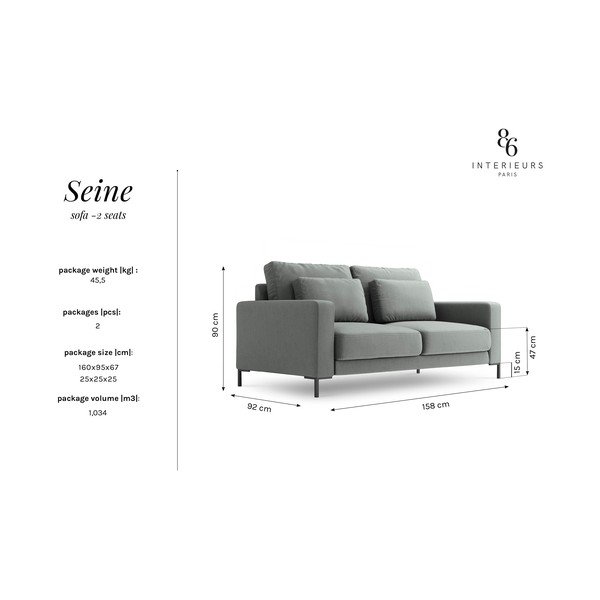 Hall diivan , 158 cm Seine - Interieurs 86-image-4