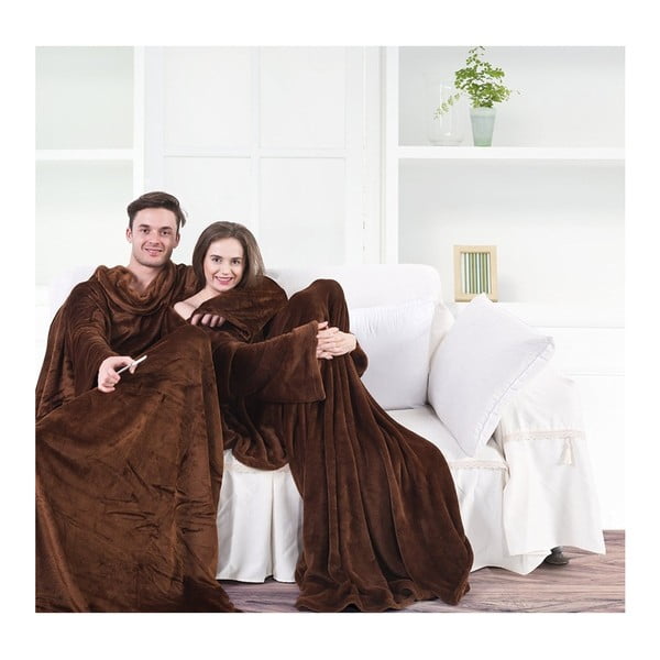 Pruunist mikrokiust TV-tekk , 180 x 150 cm Lazy - DecoKing-image-2